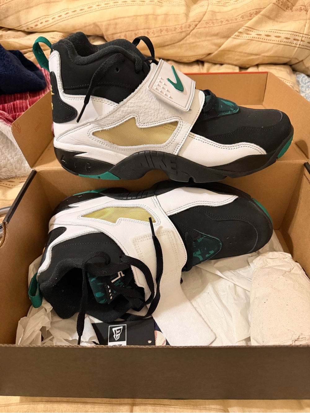 Nike Kids Black, White & Teal High-Top Sneakers